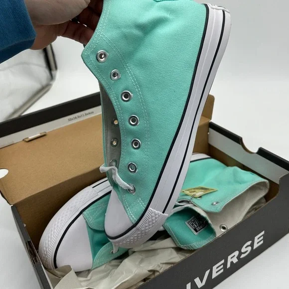 Converse Shoes Unisex Mens 9.5 Womens 11 Green Chuck Taylor All Star 164396F NEW - Picture 3 of 9